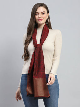 Monte Carlo - Womens Printed Wine Stole