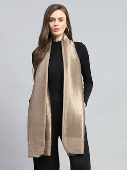 Monte Carlo - Womens Printed Beige Stole