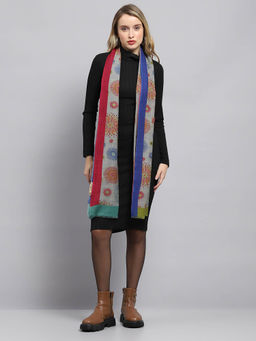 Monte Carlo - Womens Printed Grey Stole