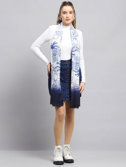 Monte Carlo - Womens Printed White Stole