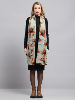 Monte Carlo - Womens Printed Grey Stole