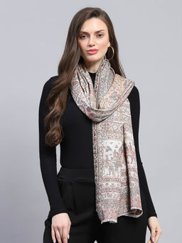 Monte Carlo - Womens Self Design Multi-Color Stole