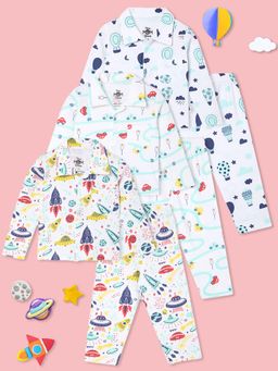 The Mom Store - Baby Shirt with Pyjamas - Option E (Set of 6)