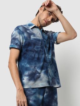 Campus Sutra - Tye-dye Co-ords Set (shorts & Shirts) (Set of 2)