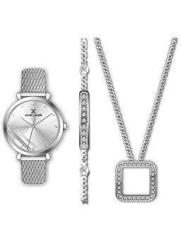 Daniel Klein - Silver Color MESH BAND Watch for Women DK.1.13172-1