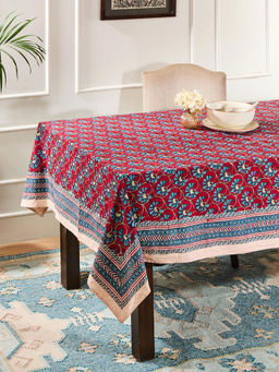 Fabindia - Red Cotton Printed Table Cover