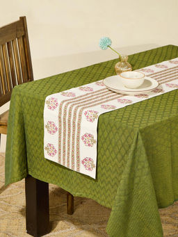 Fabindia - Green Cotton Printed Lavanya Runner
