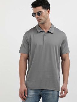 Calvin Klein - Grey Regular Fit Polo T-Shirt