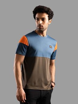Royal Enfield - Cut And Sew Sporty Crew Multi-Color T-Shirt