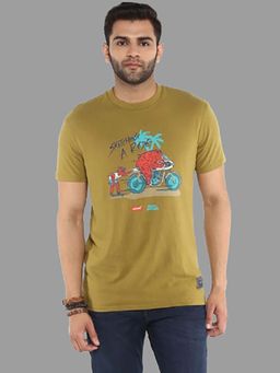 Royal Enfield - Skitching A Ride Crew Neck Green T-Shirt