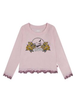 Levi's - Girls Pink Long Sleeves Floral Printed T-shirt