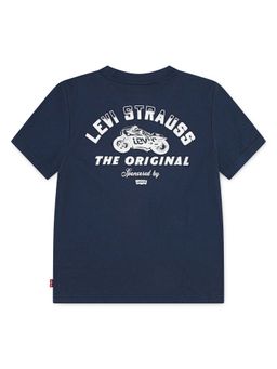 Levi's - Boys Navy Blue Typography Printed T-shirt