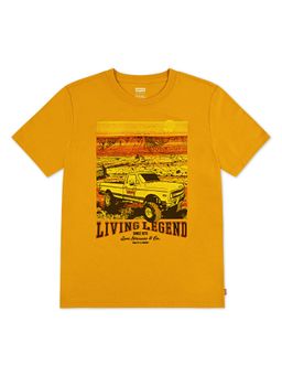 Levi's - Boys Yellow Graphic Printed T-shirt