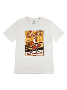 Levi's - Boys White Graphic Printed T-shirt