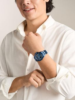 Fossil - Blue Men Quartz Watch (Fs6166) (M)