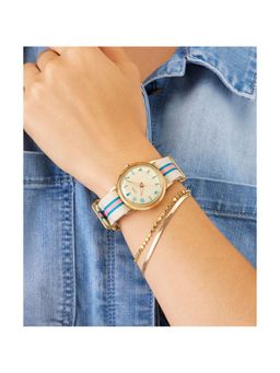 Timex - Marlin Round 34Mm Beige Dial Analog Women Watch (Tw2Y49800Uj) (M)