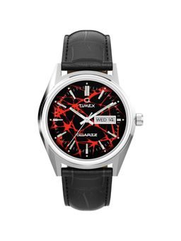 Timex - Q Round 38Mm Red Dial Analog Men Watch (Tw2Y55700Uj) (M)