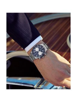 Timex - Q Round 40Mm Blue Dial Analog Men Watch (Tw2Y55900Ik) (M)