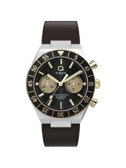 Timex - Q Round 40Mm Black Dial Analog Men Watch (Tw2Y56000Ik) (M)