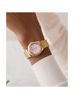 Timex - Q Sport Round 30Mm Pink Dial Analog Women Watch (Tw2Y57400Uj) (M)