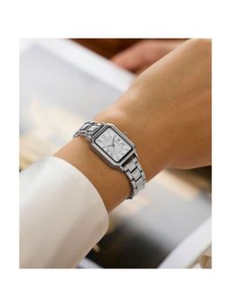 Timex - Trend Rectangle 21Mm White Dial Analog Women Watch (Tw2Y57900Uj) (M)