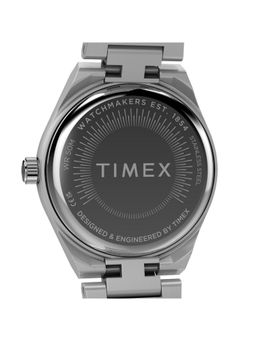 Timex - Q Round 24Mm Silver Dial Analog Women Watch (Tw2Y68500Uj) (M)