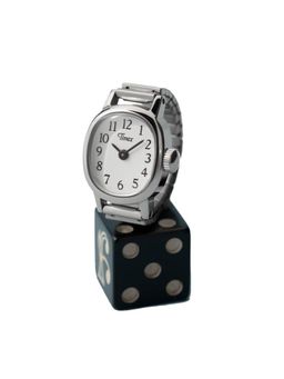 Timex - Cavatina Square 7Mm White Dial Analog Women Ring Watch (Tw2Y70700Uj) (M)
