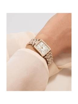 GC - Collection Rectangle 21Mm Rose Gold Dial Analog Women Watch (Z71005L3) (M)