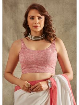 SALWAR STUDIO - Pink Textured Blouse