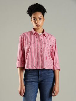 Tommy Hilfiger - Striped Relaxed Fit Cotton Shirt