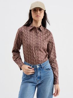 GANT - Women Red Printed Full Sleeve Shirt
