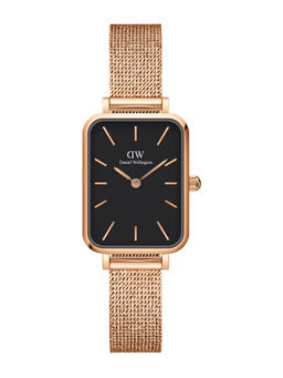 Daniel Wellington - Quadro 20X26 mm Rose Gold Black Watch for Women - DW00100432
