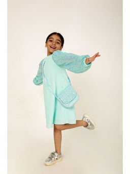 A Little Fable - Aqua Shimmer Dress