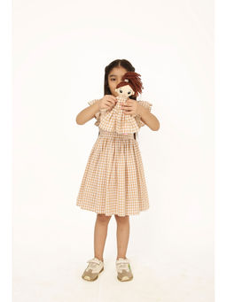 A Little Fable - Beige Flutter Dress