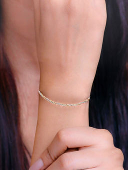 Kai Jewel - Twisted Vine Casual Rose Gold And Silver Bracelet