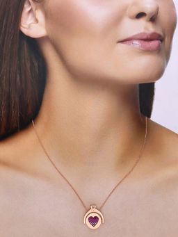 Kai Jewel - Sterling Silver Rose Gold A Beautiful Ode Of Love Casual Chain Necklace