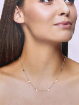 Kai Jewel - Sterling Silver Charms Of Hearts Chain Necklace