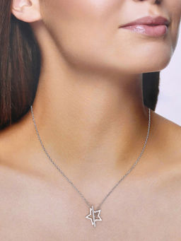 Kai Jewel - Sterling Silver Shooting Star Casual Necklace