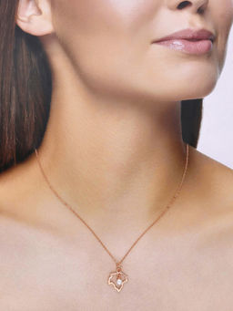 Kai Jewel - Sterling Silver Rose Gold Dainty Maple Pearl Chain Necklace