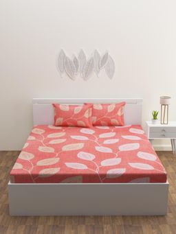 Happy Hues - Tussah Collection King Size Bedsheet with 2 Pillow Covers