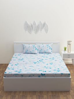 Happy Hues - Tussah Collection King Size Bedsheet with 2 Pillow Covers