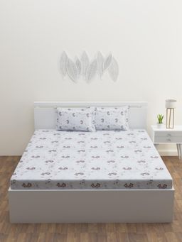 Happy Hues - Tussah Collection King Size Bedsheet with 2 Pillow Covers