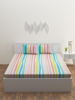 Happy Hues - Twilight Collection King Size Bedsheet with 2 Pillow Covers