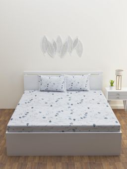 Happy Hues - Tussah Collection King Size Bedsheet with 2 Pillow Covers