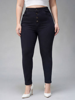 Miss Chase - A+ Curve Collection Plus Size Women Black Skinny Fit Denim Jeans