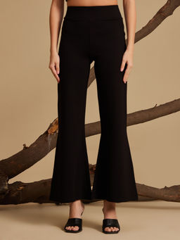 Kazo - Women Black Jenna Flared Jeggings