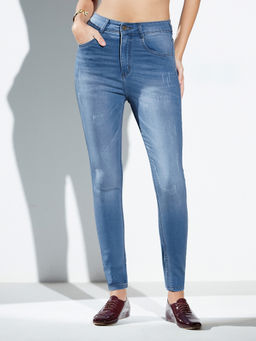 Miss Chase - Women Blue Skinny High Rise Regular Stretchable Denim Jeans