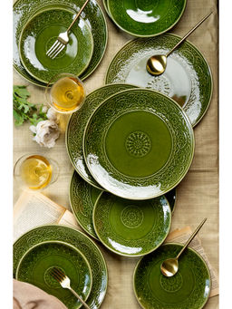 Amalfiee Ceramics - Handmade Premium 7 inch Exclusive Paris Quarter Plates Set of 6 Pcs