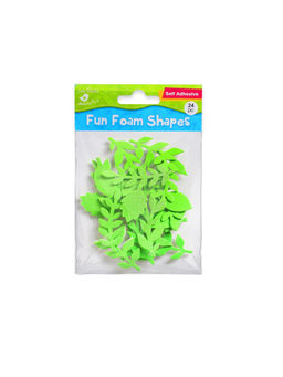 Little Birdie - Fun Foam Stickers with Glitter Leaves 24Pcs Green