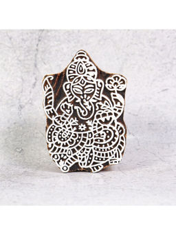 Little Birdie - Hand Carved Wooden Printing Block Ganesha Multi-Color